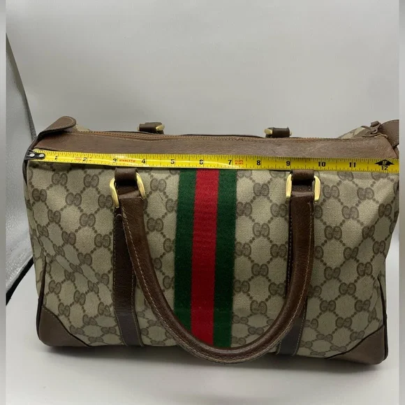 Gucci PVC Sherry Line Boston Handbag - Picture 2 of 15